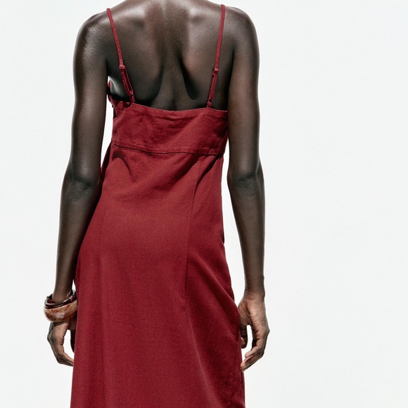 Zara Linen Strappy Dress(L) - Picture 6 of 7